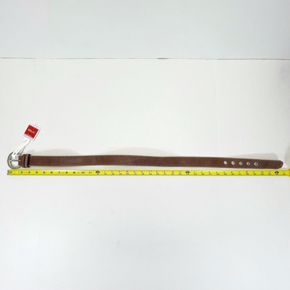 NWT Relic Shotbead Faux Leather Jean Belt Brown Sz S - Picture 6 of 11